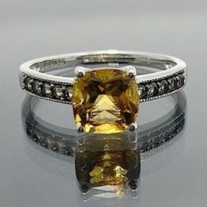 Authentic Italian. Lorenzo 925 SS Gen. Citrine/Smoky Quartz